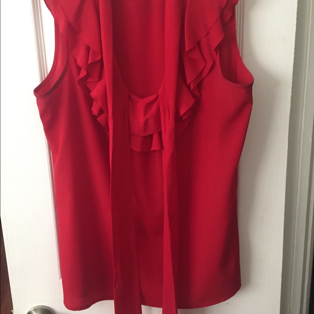 LOFT Ruffle Tie Top - Picture 2 of 6